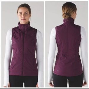 Lululemon Run For Cold Vest Plum